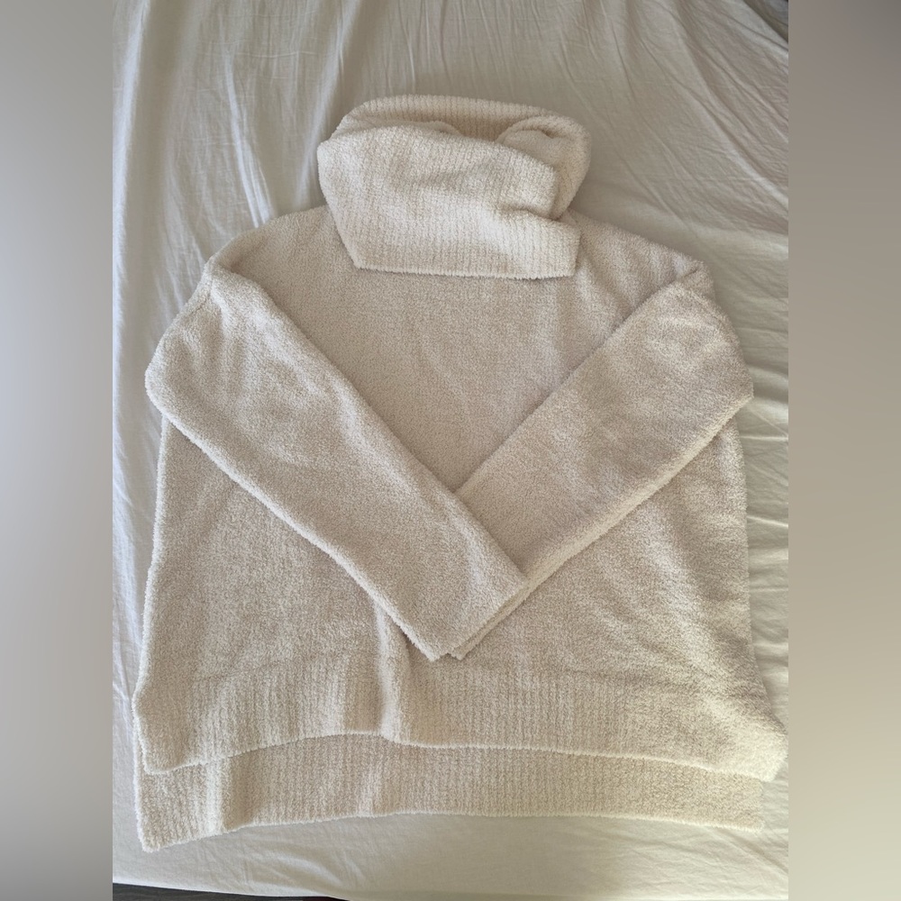 ALYA cowl neck teddy sweater